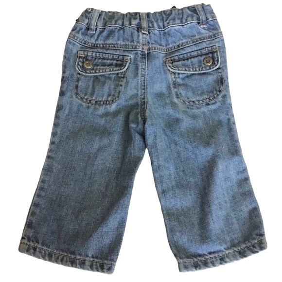 Carter's Short Sleeve Striped Top Genuine Kids from Oshkosh Jeans Girls 12M - Picture 5 of 11